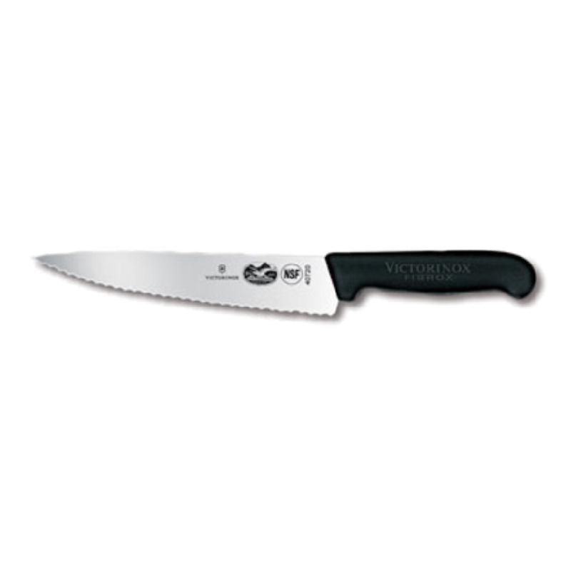 Victorinox 5.2033.19-X1 Chef's Knife 7-1/2" Wavy Edge Fibrox Nylon Handle