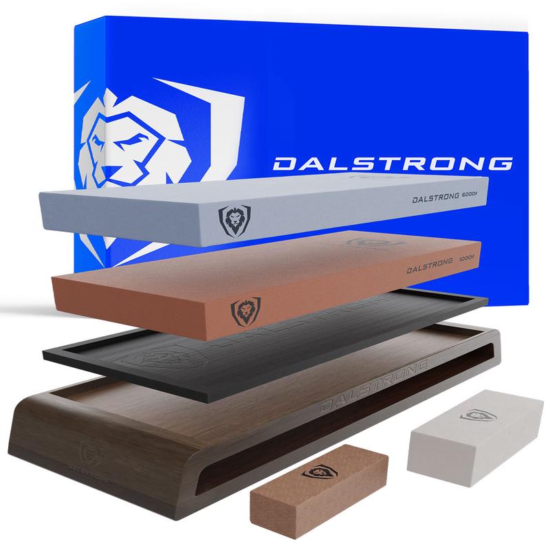 #1000 / #6000 Grit with Nagura Stone & Rust Eraser | Premium Whetstone Kit | Dalstrong