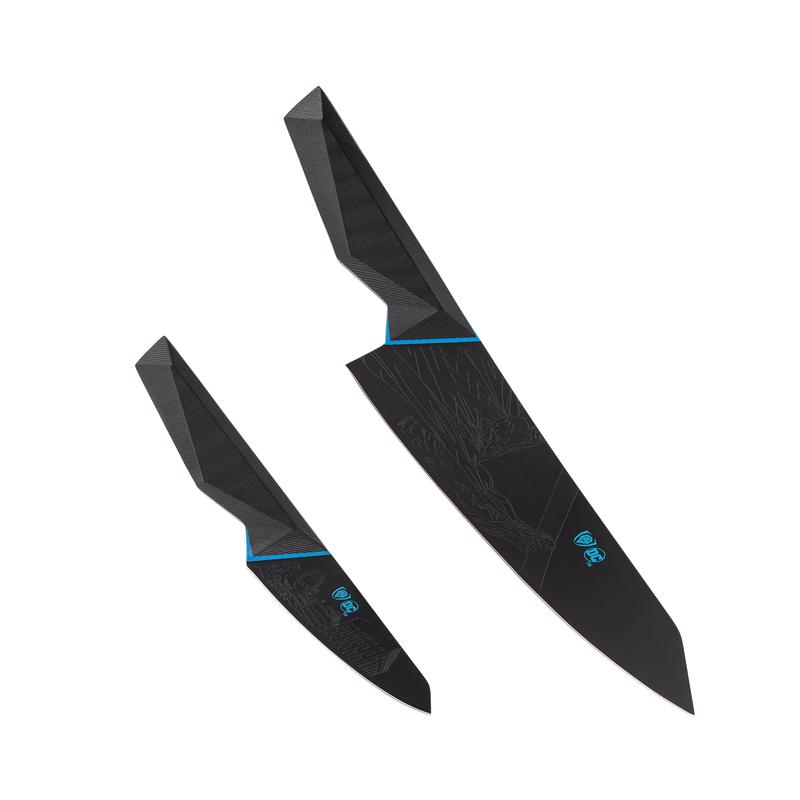 2 Piece Set | 8" Chef's Knife & 3.75" Paring Knife | Batman Edition | Shadow Black Series | Dalstrong