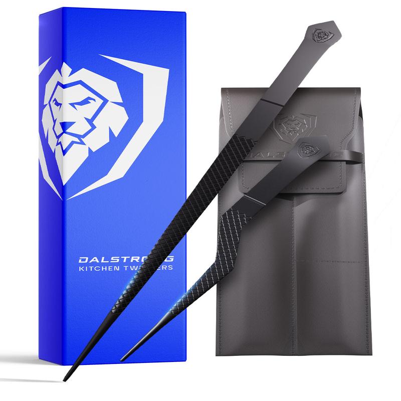 2 Piece Tweezers Set | 10" Straight + 6.5" Offset | Professional Plating Set | Dalstrong