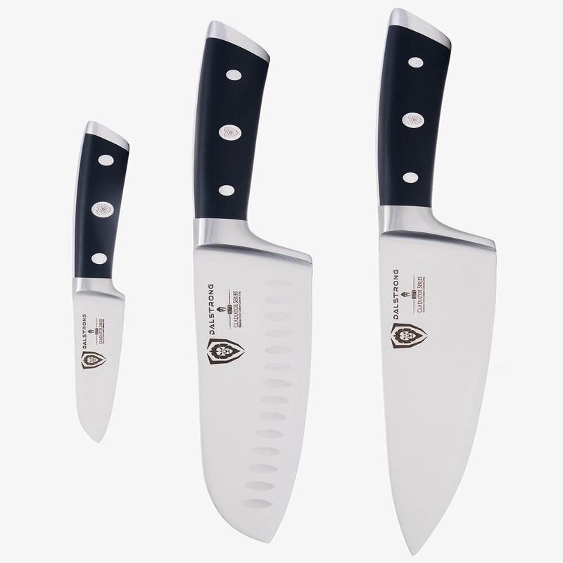 3-Piece Knife Set | Chef - Santoku - Paring | Gladiator Series Elite | NSF Certified | Dalstrong