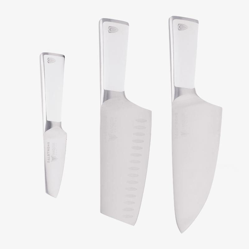 3-Piece Knife Set | White Handle | Vanquish Series | NSF Certified | Dalstrong