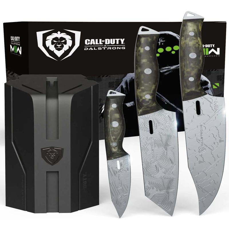 3-Piece Knife Set with Block | Call of Duty Edition | Rubberwood Knife Block | EXCLUSIVE COLLECTOR SET | Dalstrong