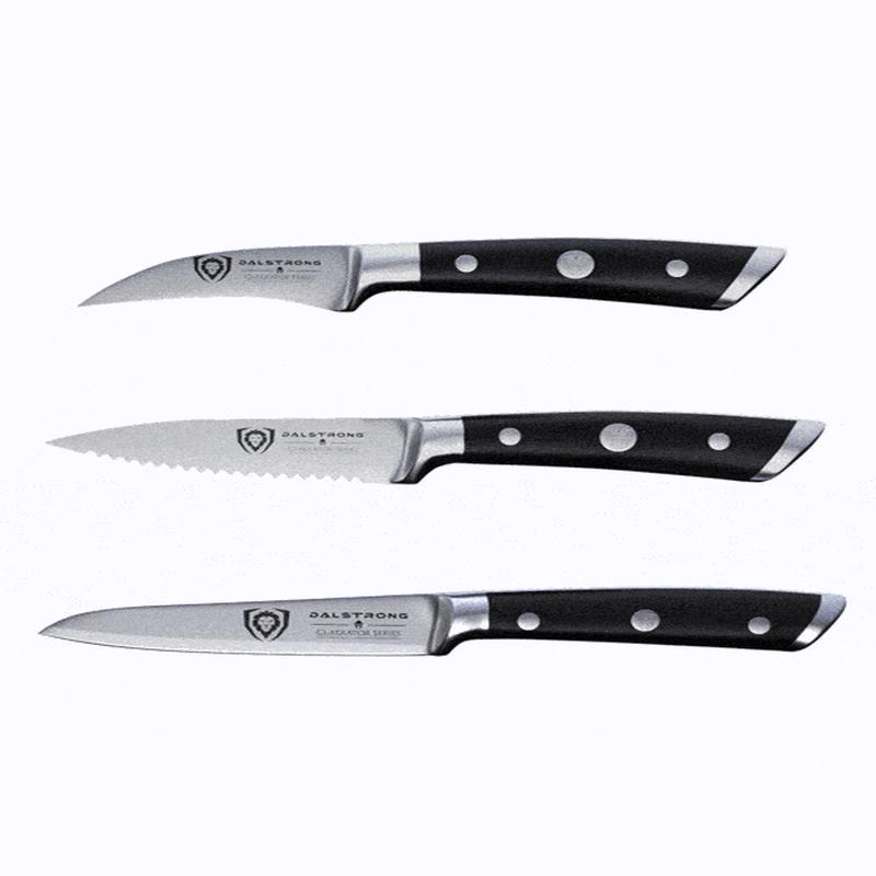 3-Piece Paring Knife Set | Gladiator Series | NSF Certified | Dalstrong