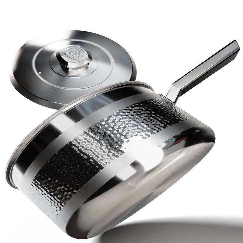 3 Quart Stock Pot | Hammered Finish Silver | Avalon Series | Dalstrong