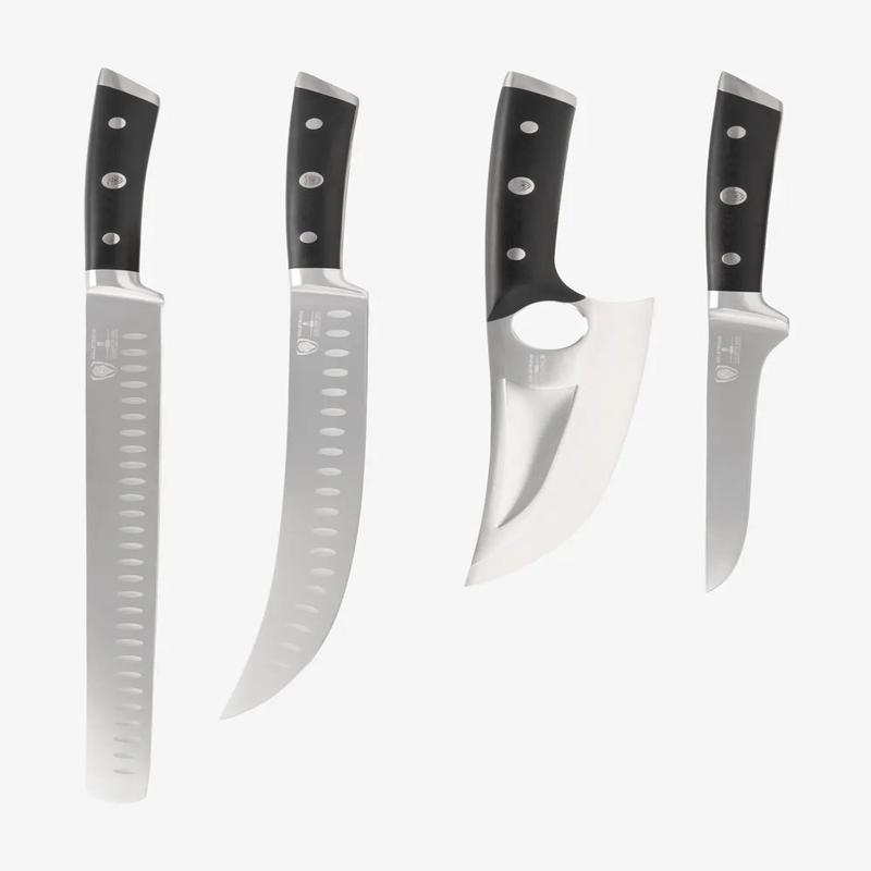 4 Piece Knife Set | Slicing, Boning, Butcher & Venator Knife | Gladiator Series Elite | NSF Certified | Dalstrong