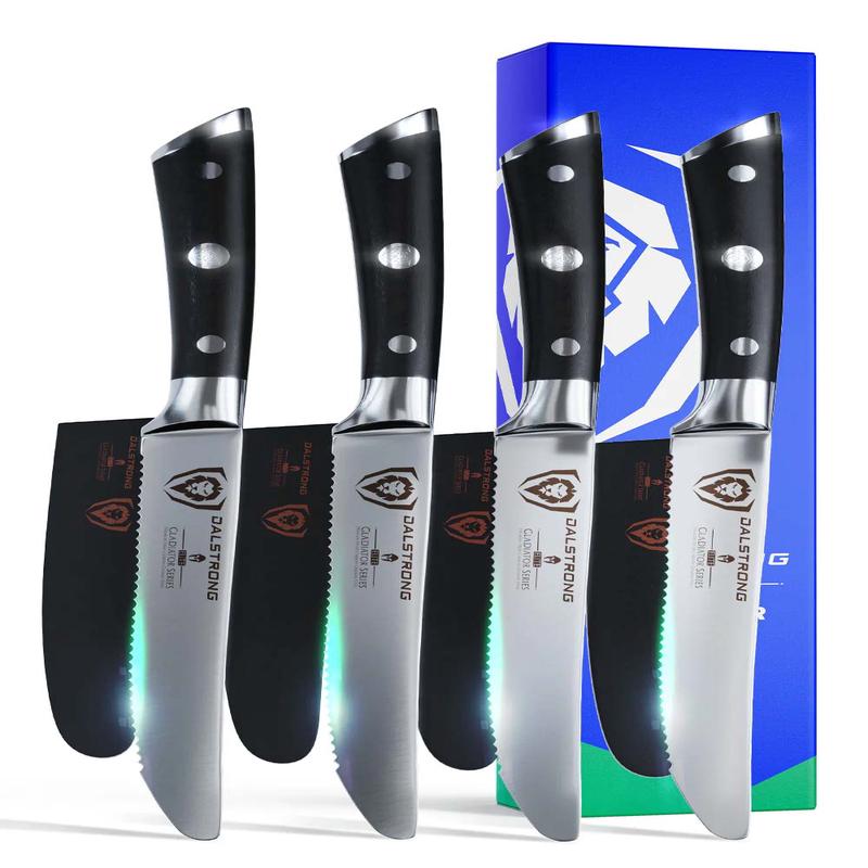 4-Piece Serrated Steak Knife Set | Gladiator Series | NSF Certified | Dalstrong
