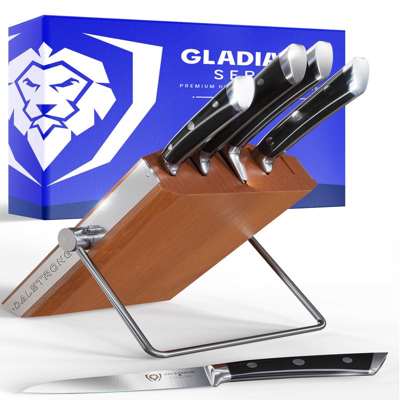 5-Piece Knife Set with Modular Block | Gladiator Series | Knives NSF Certified | Dalstrong