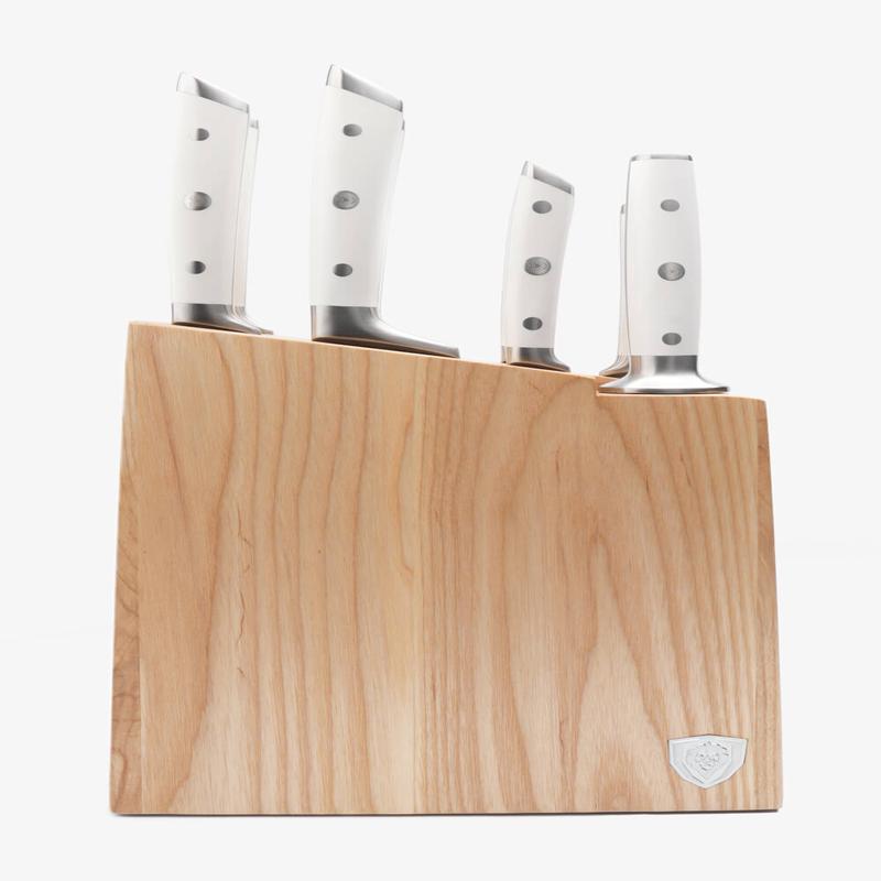 8-Piece Knife Block Set White | Gladiator Series | Knives NSF Certified | Dalstrong