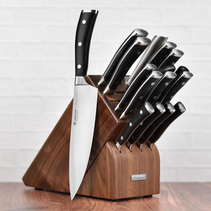 Wusthof Classic Ikon 16 Piece Walnut Knife Block Set