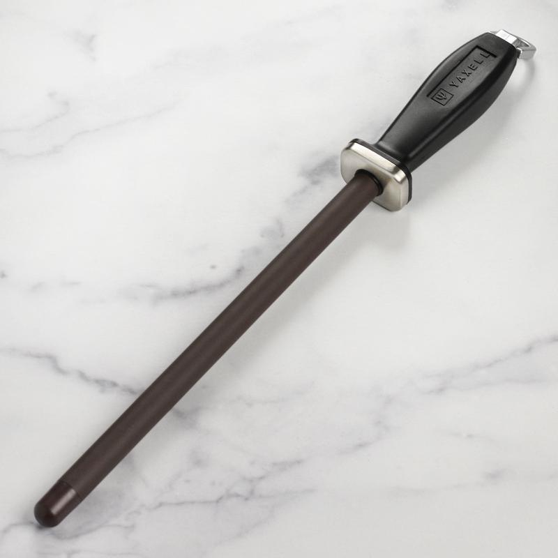 Yaxell 10.5" Reinforced Black Ceramic Sharpening Rod