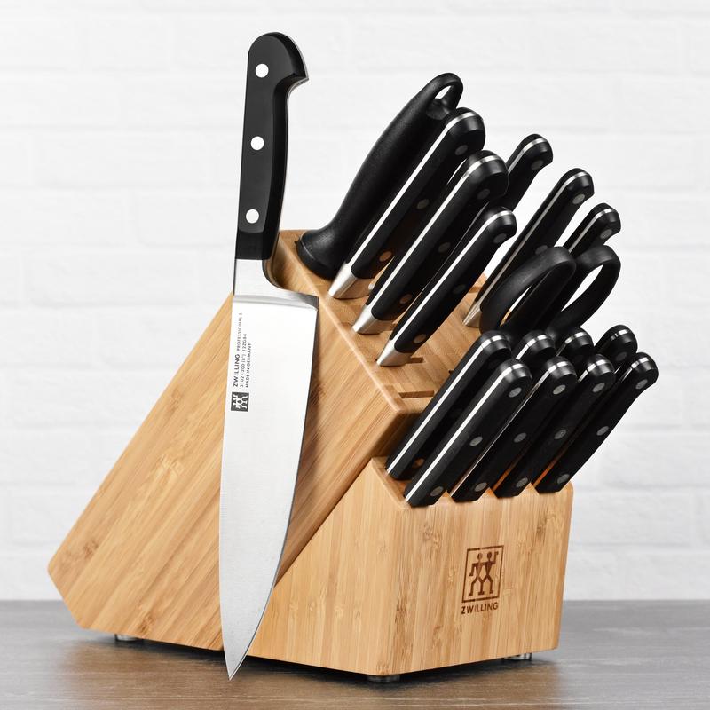 Zwilling Professional S 18 Piece Knife Block Set with Stamped Steak Knives