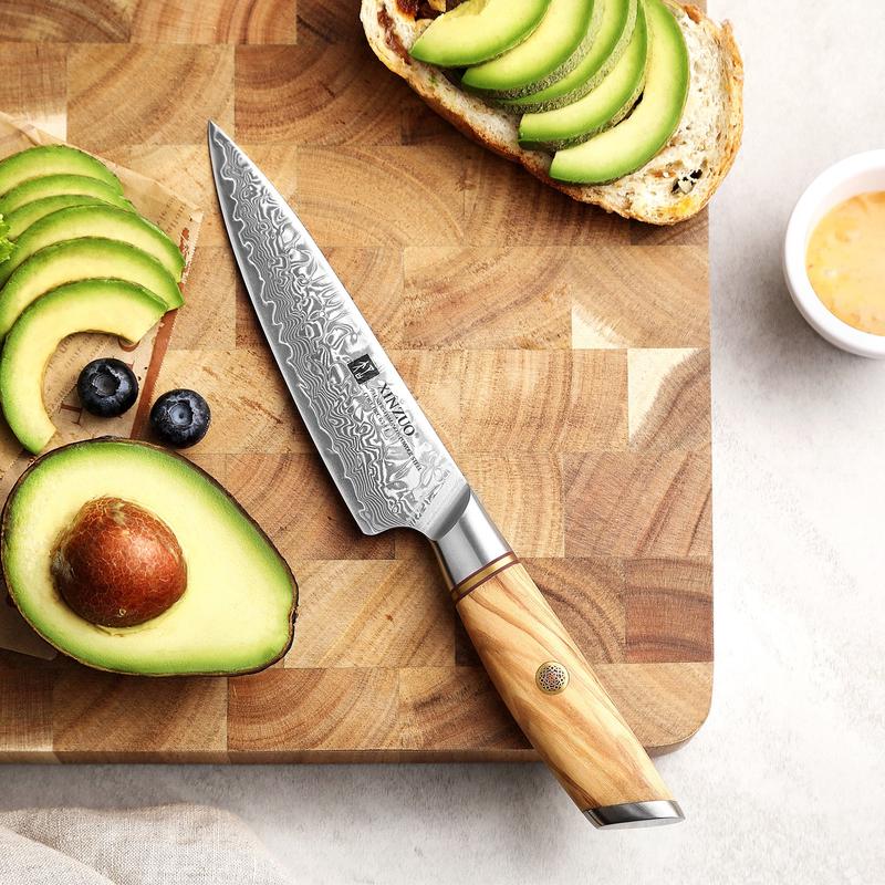 Xinxuo B37 Japanese Damascus Steel 73 Layers Powder Steel Kitchen Paring Knife