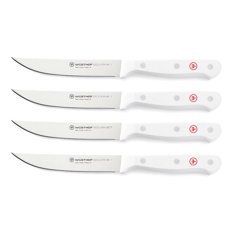 Wusthof Gourmet 4-Piece White Steak Knife Set