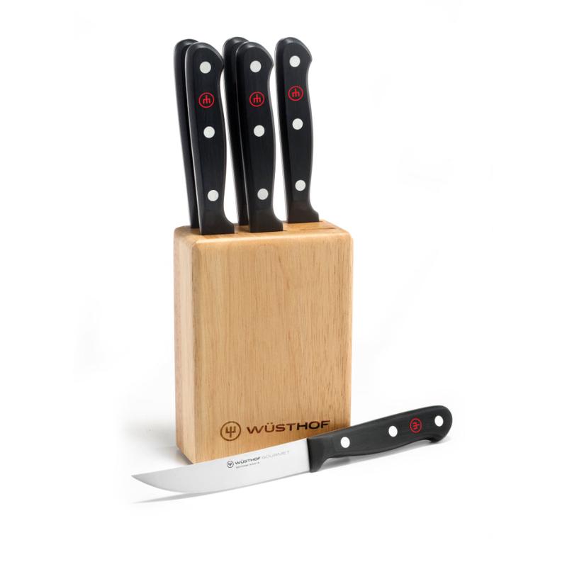 Wusthof Gourmet 6-Piece Steak Knife Set in Block