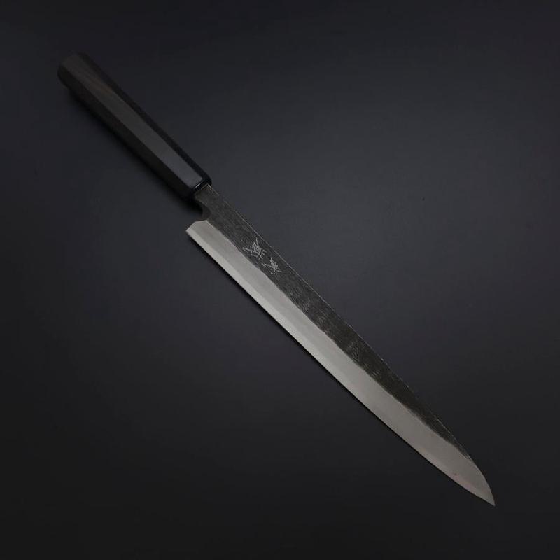 Yanagiba Blue Steel #2 Kurouchi Buffalo Ebony Handle 260mm