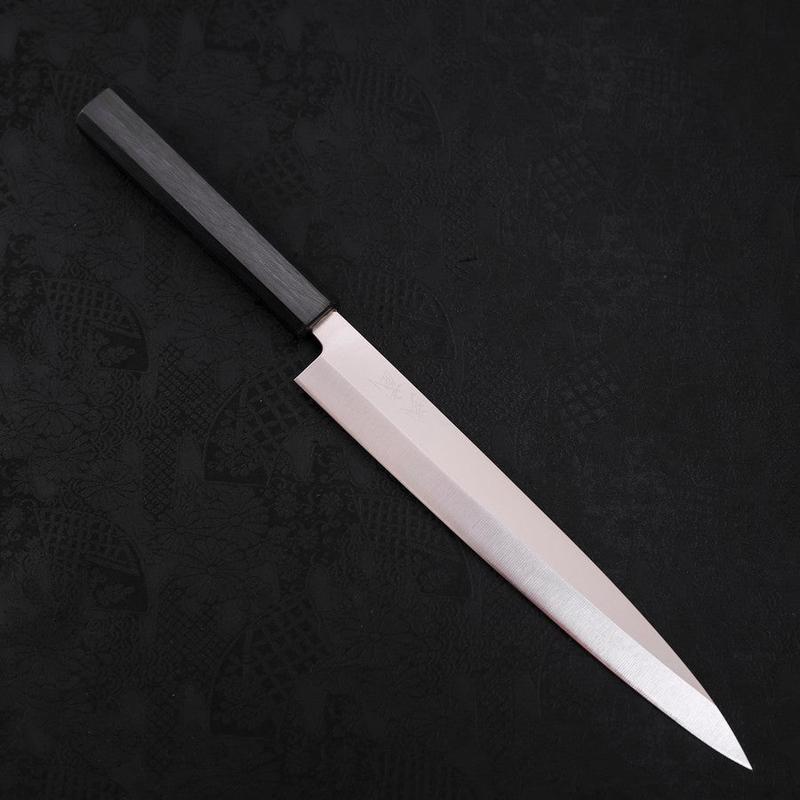 Yanagiba AUS-8 Polished Dark Blue Urushi Handle 240mm
