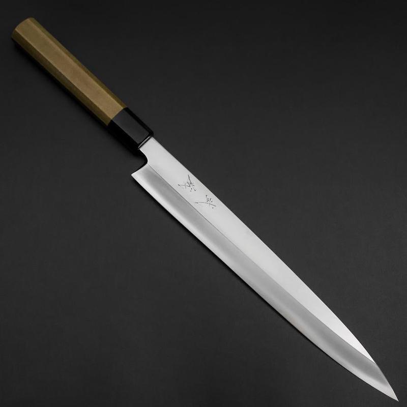 Yanagiba Silver Steel #3 Kasumi Buffalo Magnolia Handle 270mm