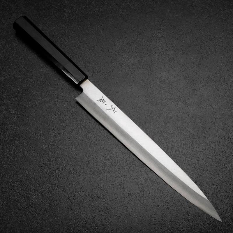 Yanagiba Silver Steel #3 Kasumi Buffalo Ebony Handle 260mm