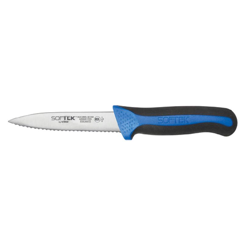 Winco KSTK-31 Sof-Tek Paring Knifes 3-1/2" Blade Serrated