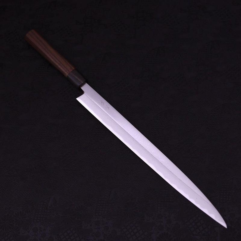 Yanagiba White Steel #1 Damascus Shitan Handle 330mm