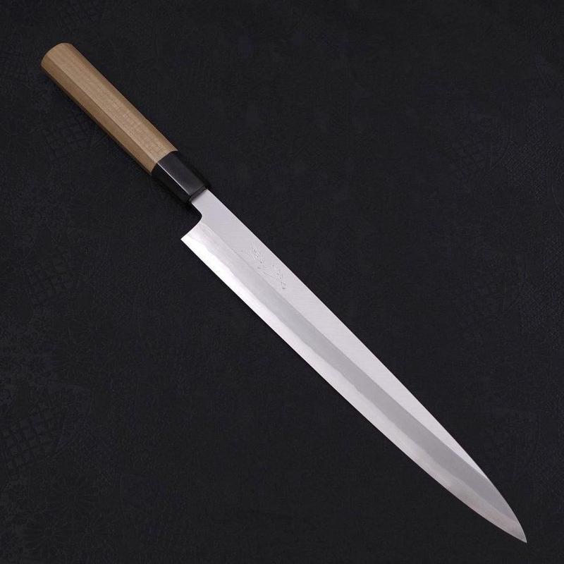 Yanagiba Blue Steel #2 Kasumi Buffalo Magnolia Handle 270mm