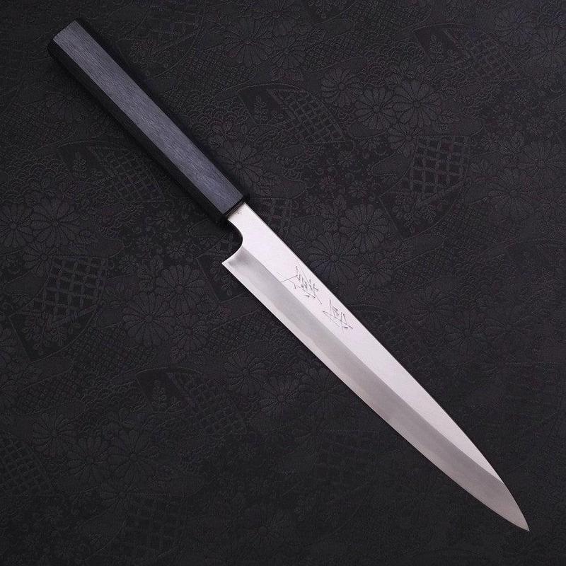 Yanagiba Blue Steel #2 Kasumi Dark-Blue Urushi Handle 210mm