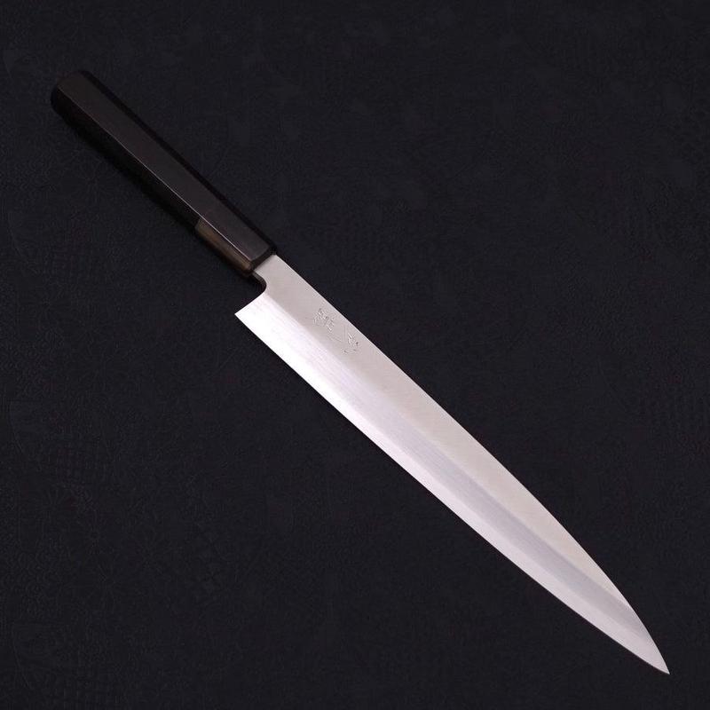 Yanagiba Silver Steel #3 Kasumi Buffalo Ebony Handle 240mm
