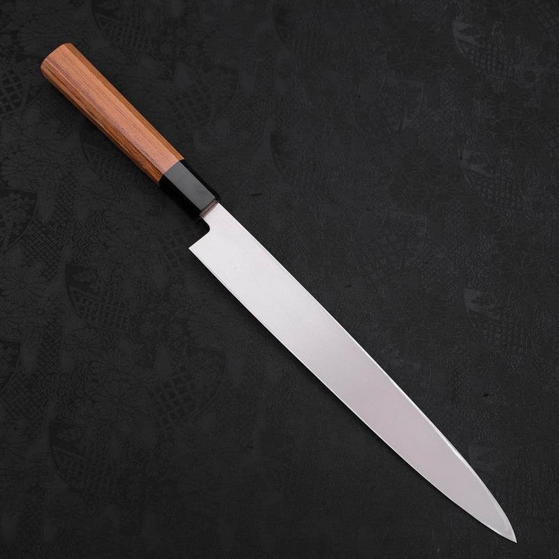 Yanagiba Left Hand AUS-10 Polished Buffalo Teak Handle 270mm