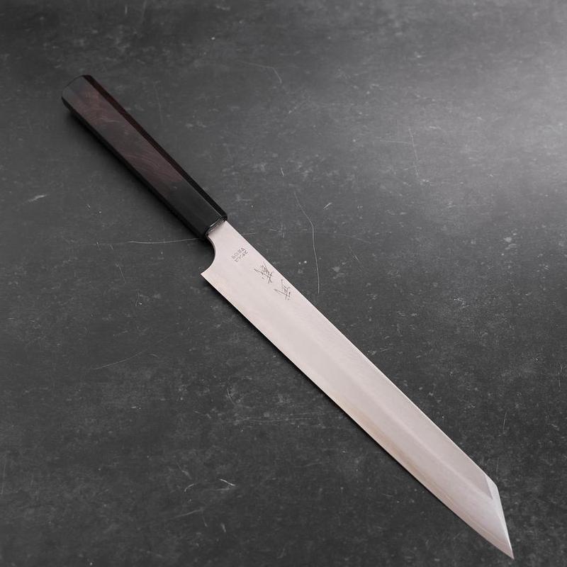Yanagi Kiritsuke VG-10 Kasumi Buffalo Ebony Handle 250mm