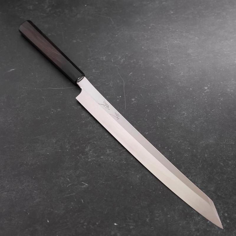 Yanagi Kiritsuke VG-10 Mirror Buffalo Ebony Handle 300mm