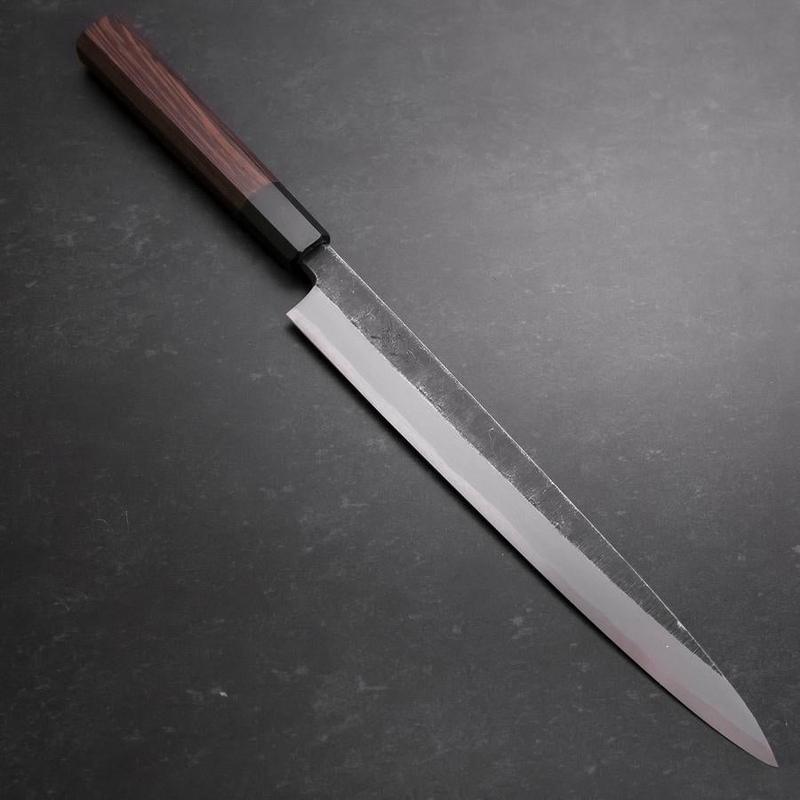 Yanagiba Blue Steel #2 Kurouchi Buffalo Wenge Handle 270mm