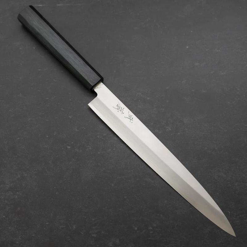 Yanagiba Silver Steel #3 Kasumi Dark Blue Urushi Handle 240mm