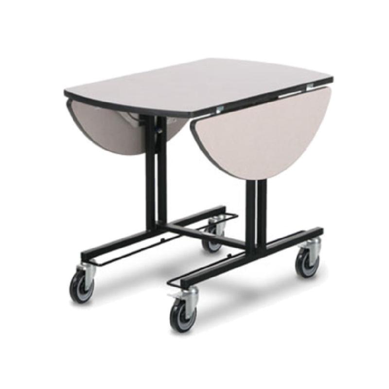 Forbes Industries 4969 Deco Series Room Service Table 36"L X 43"W Tilt-up Oval Top