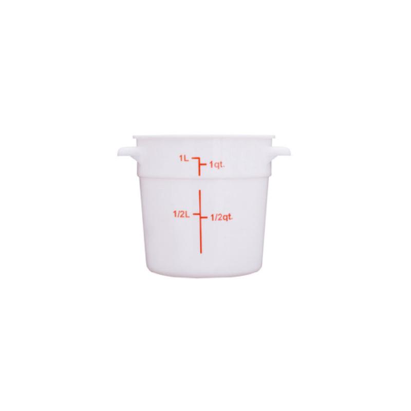 CAC China FS3P-1W Food Storage Container 1 Qt. Round