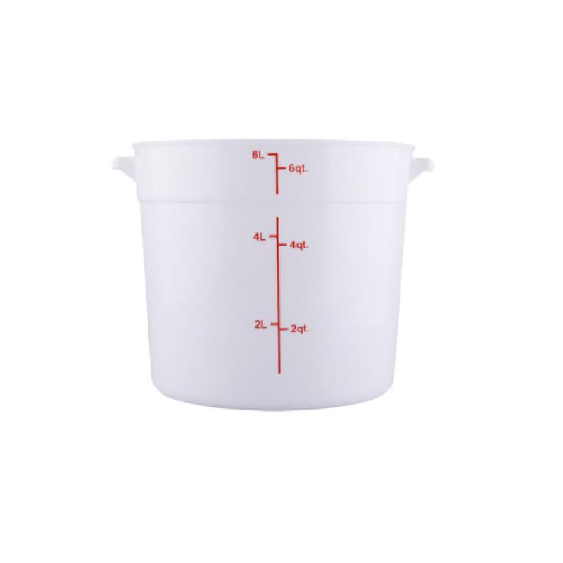CAC China FS3P-6W Food Storage Container 6 Qt. Round