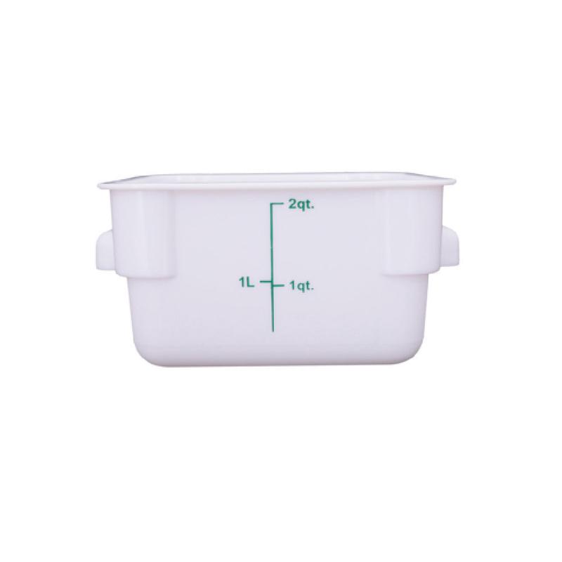 CAC China FS3P-SQ2W Food Storage Container 2 Qt. Square