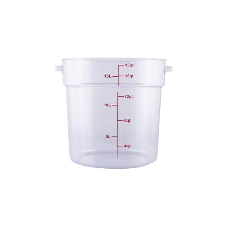 CAC China FS1P-18C Food Storage Container 18 Qt. Round
