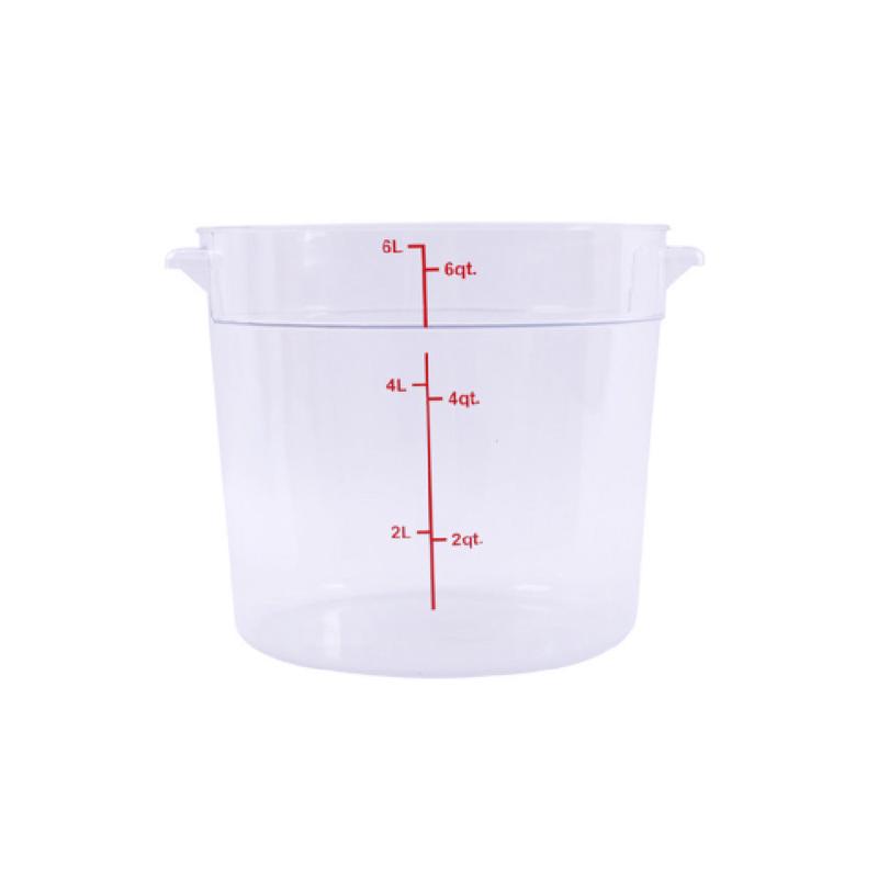 CAC China FS1P-6C Food Storage Container 6 Qt. Round