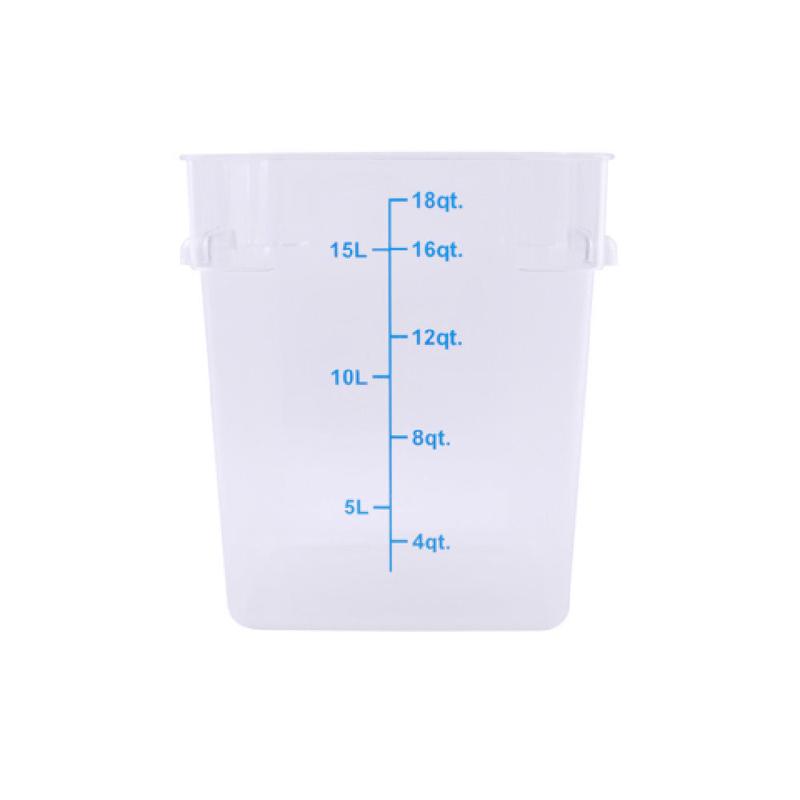 CAC China FS1P-SQ18C Food Storage Container 18 Qt. Square