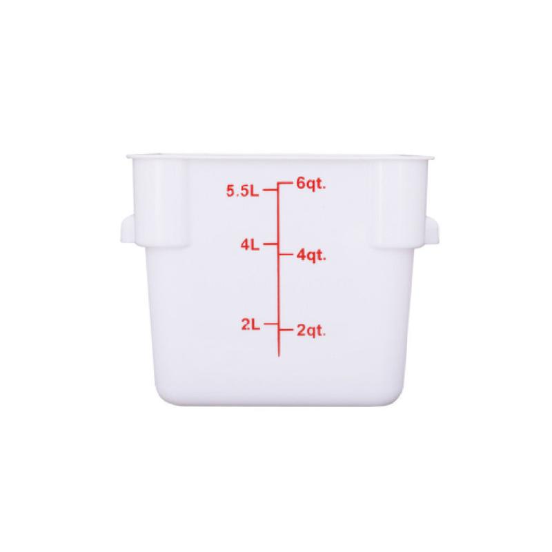 CAC China FS3P-SQ6W Food Storage Container 6 Qt. Square