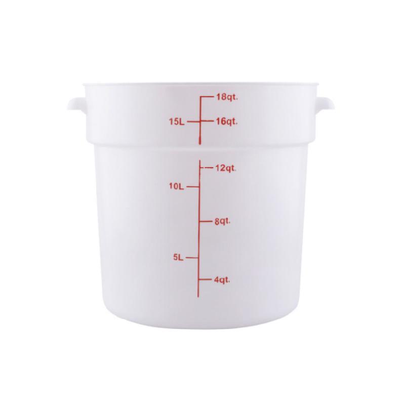 CAC China FS3P-18W Food Storage Container 18 Qt. Round