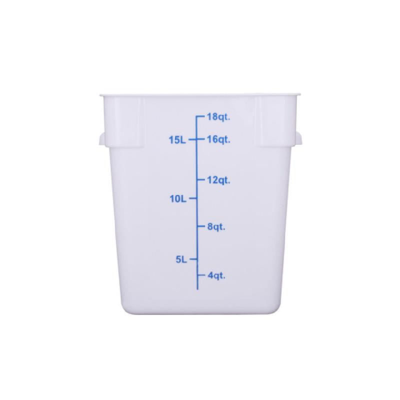 CAC China FS3P-SQ18W Food Storage Container 18 Qt. Square