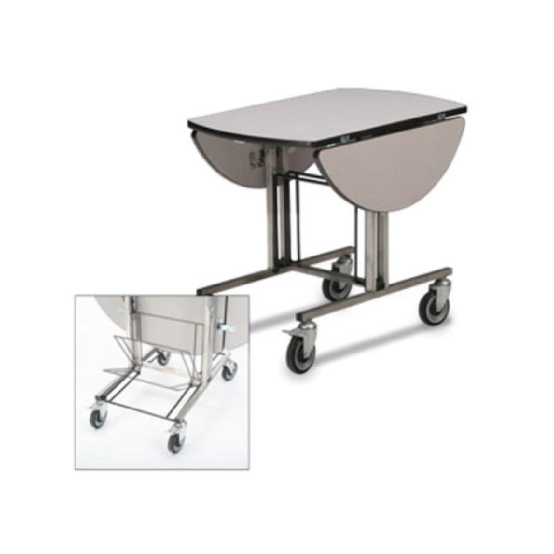 Forbes Industries 4959-WDS Ultra Series Room Service Table 36"L X 43"W Tilt-up Oval Top
