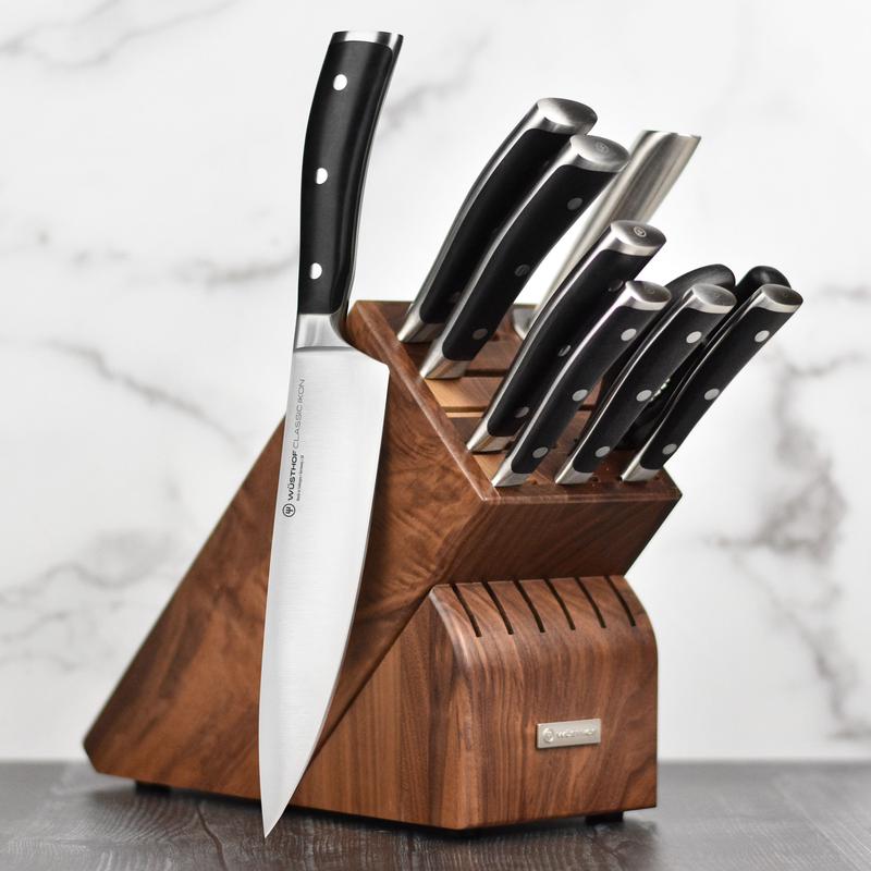 Wusthof Classic Ikon 10 Piece Walnut Knife Block Set
