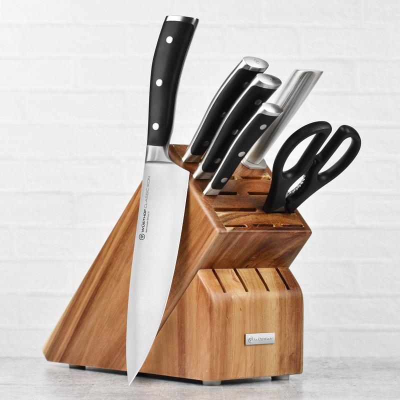 Wusthof Classic Ikon 7 Piece Acacia Knife Block Set