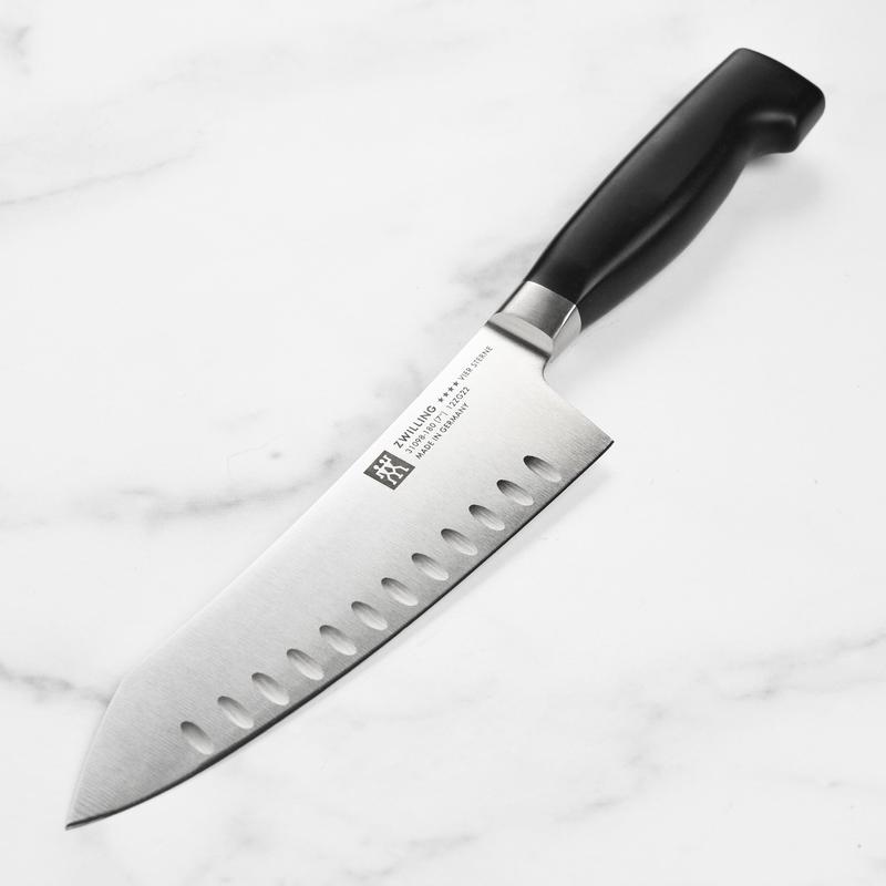 Zwilling Four Star 7" Hollow Edge Rocking Santoku Knife