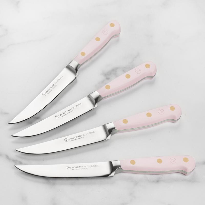 Wusthof Classic Pink Himalayan Salt 4 Piece Steak Knife Set