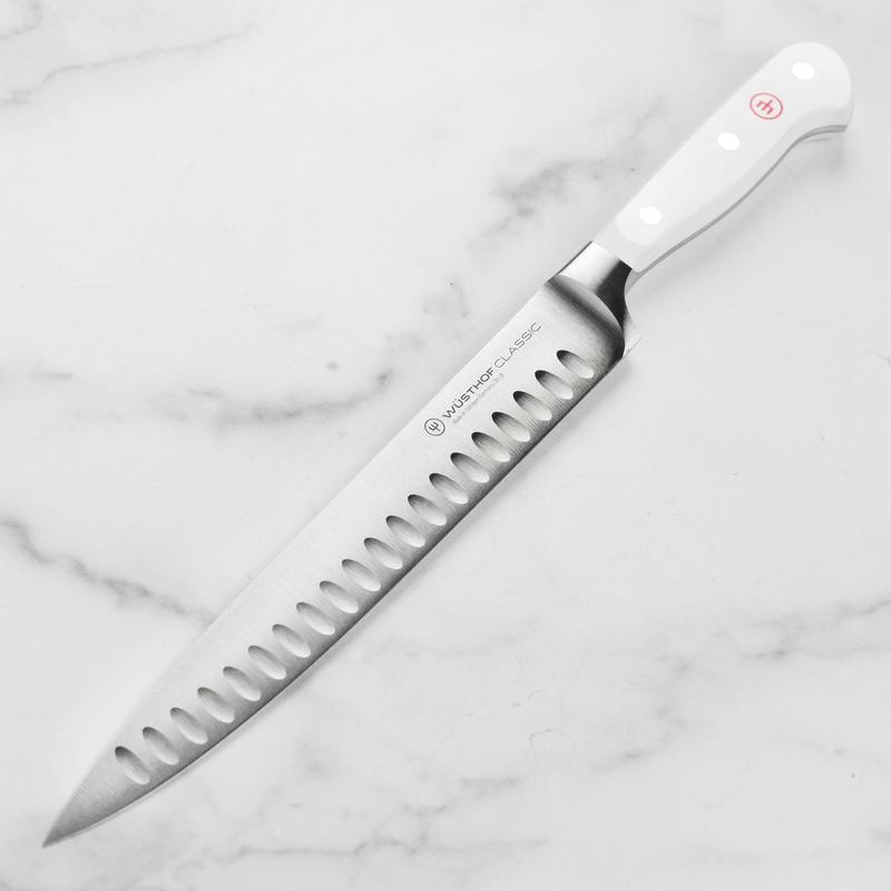Wusthof Classic White 9" Hollow Edge Carving Knife