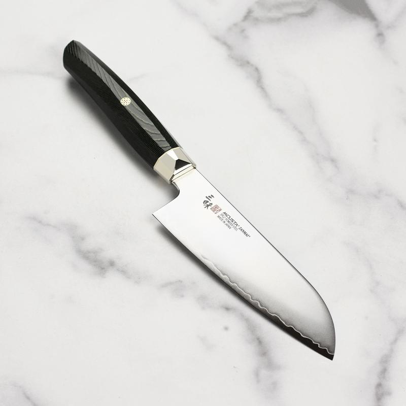 Zanmai Revolution SG2 5.9" Ko-Santoku with Green Micarta Handle